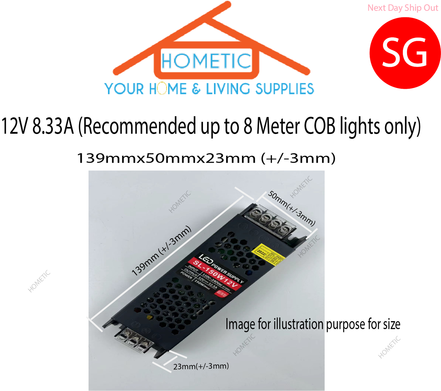 5M COB led light strip light continuous home cove wardrobe light ambient light 320LED 12V 8mm 60W 100W