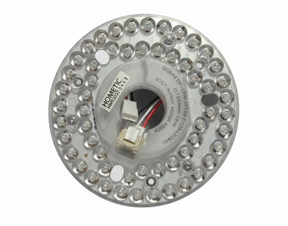 HFL84V LED replacement module for Glovosync ceiling fans. This circular 18W LED plate features a 125mm diameter, 48 LED chips in a dual-ring layout, and a 3CCT color tuning range (3000K, 4000K, 6000K). Compatible with DC84V systems, commonly used as a replacement for HFL84V 125mm or 163mm models