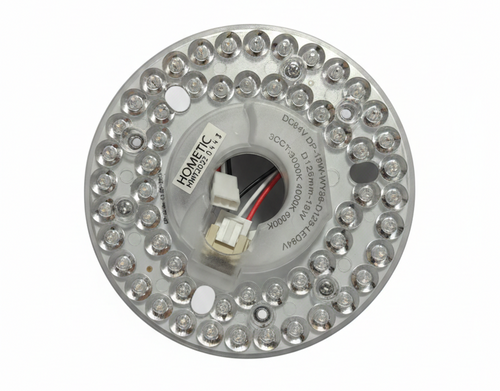 HFL84V LED replacement module for Glovosync ceiling fans. This circular 18W LED plate features a 125mm diameter, 48 LED chips in a dual-ring layout, and a 3CCT color tuning range (3000K, 4000K, 6000K). Compatible with DC84V systems, commonly used as a replacement for HFL84V 125mm or 163mm models
