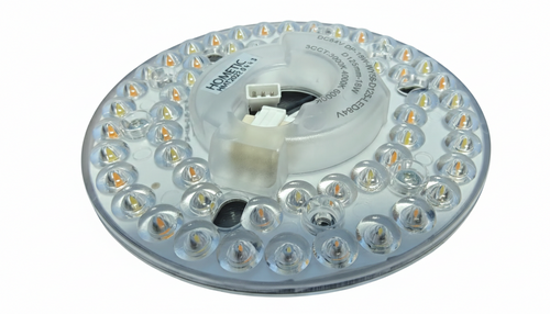 HFL84V LED replacement module for Glovosync ceiling fans. This circular 18W LED plate features a 125mm diameter, 48 LED chips in a dual-ring layout, and a 3CCT color tuning range (3000K, 4000K, 6000K). Compatible with DC84V systems, commonly used as a replacement for HFL84V 125mm or 163mm models