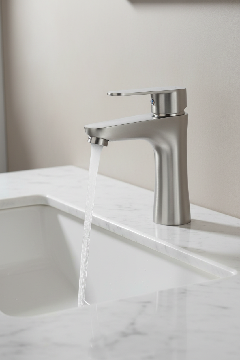 Basin Tap - Running Water Lifestyle Shot